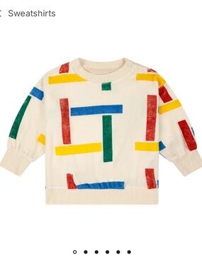 Bobo Choses Terry "Beacons" printed sweatshirt and pants set in an ecru 12m